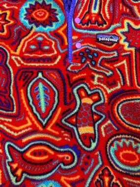 HSA + HTF! Vintage Patagonia Kids’ Synchilla Snap-T Pullover in Red Mola Print